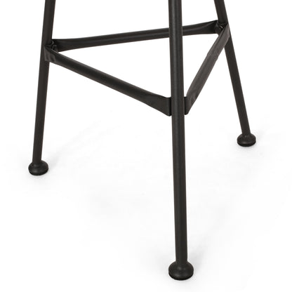 Petrichor - Outdoor Side Table With Tempered Glass And Steel Frame - Light Brown