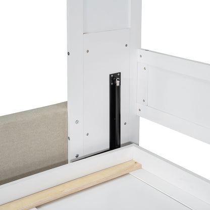 Queen Size Murphy Wall Bed With Sofa - White