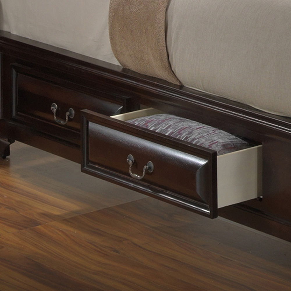 King Storage Bed Elegant - Cappuccino