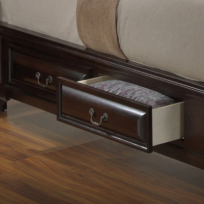 King Storage Bed Elegant - Cappuccino
