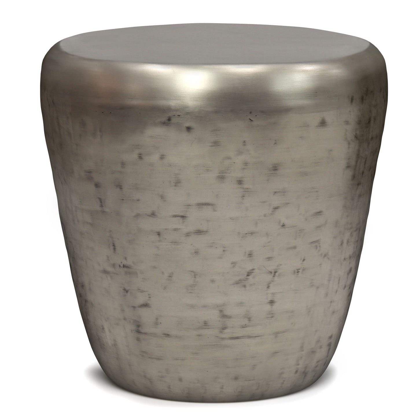 Garvy - Metal Side Table - Antique Silver