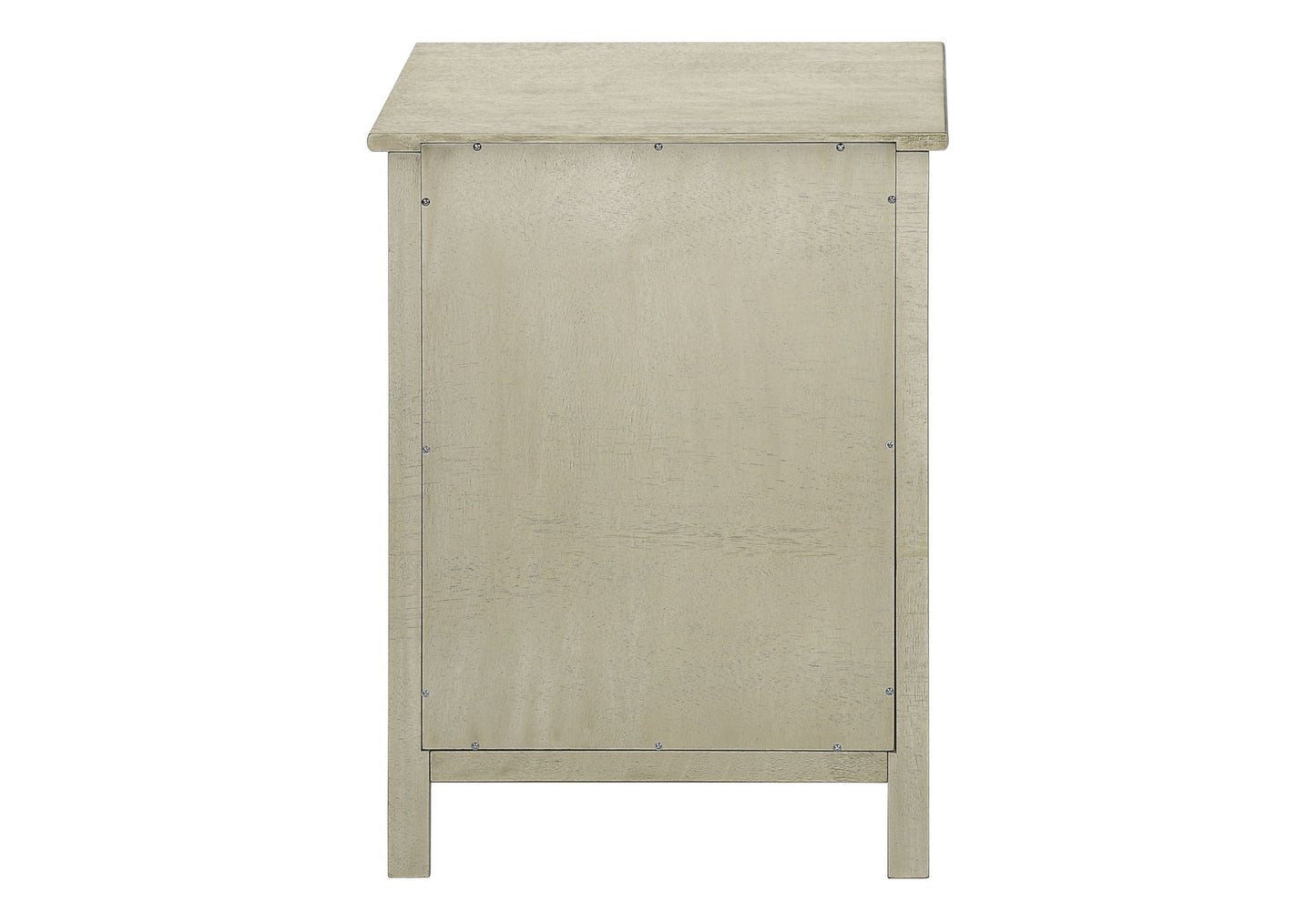 Accent End Table, 2 Tier, Storage Drawer, Transitional - White
