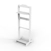 Accent Portable Garment Rack, Clothes Valet Stand With Storage Organizer - White
