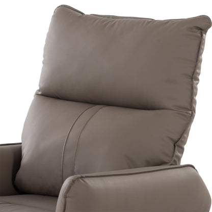 Rocking Recliner Chair, 360 Degree Swivel Nursery Rocking Chair, Glider Chair, Modern Small Rocking Swivel Recliner Chair For Bedroom, Living Room Chair Home Theater Seat, Side Pocket - Brown
