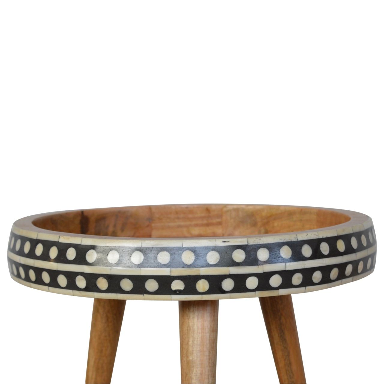 Small Dotted End Table - Oak