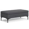 Rebecca - Multifunctional Large Coffee Table Storage Ottoman With Lift Up Lid - Gray