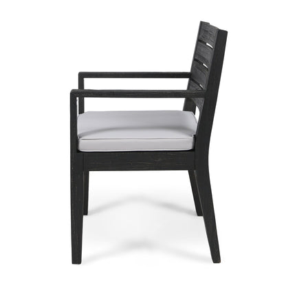 Outdoor Dining Chair (Set of 2) - Dark Gray / Light Gray - Dark Gray