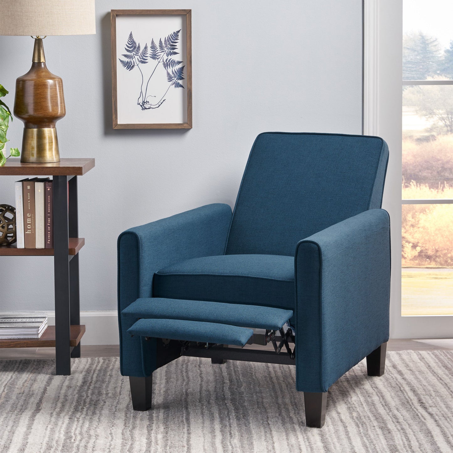 Push Back Chair For Elegant Home - Navy Blue