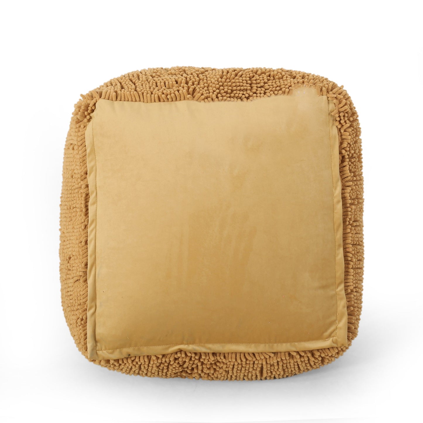 Spongy - Microfiber Square Pouf, Fun And Cozy Seating - Yellow
