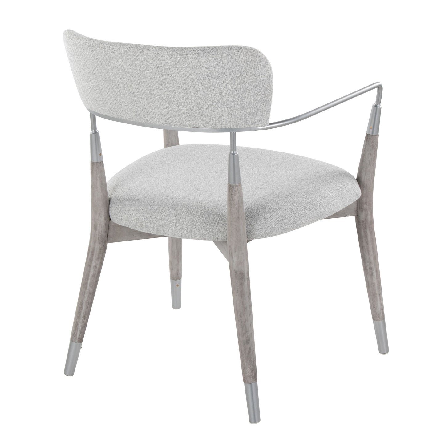 Savannah - Contemporary Chair (Set of 2) - Gray / Light Gray / Silver