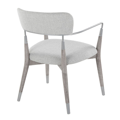 Savannah - Contemporary Chair (Set of 2) - Gray / Light Gray / Silver