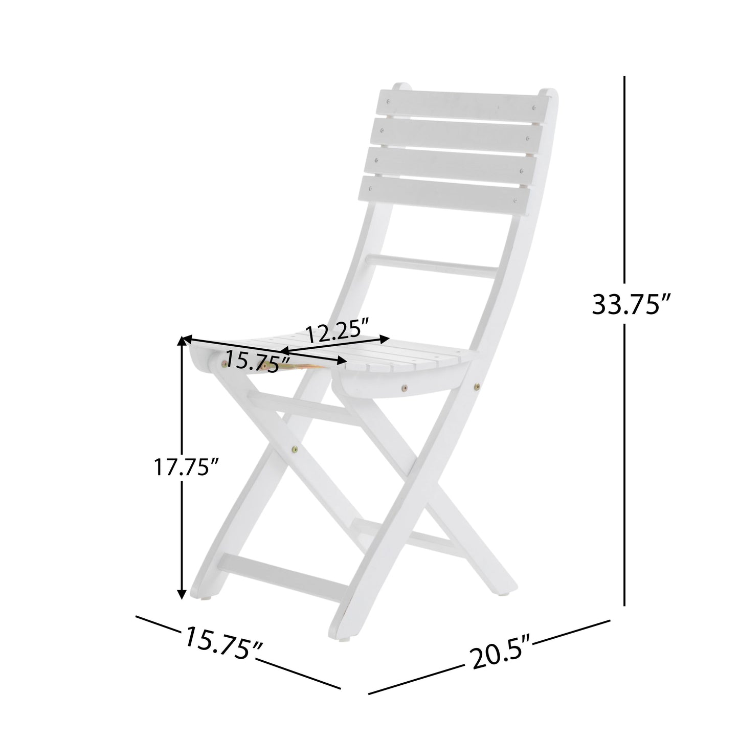 Positano - Foldable Dining Set - White