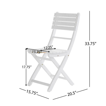 Positano - Foldable Dining Set - White