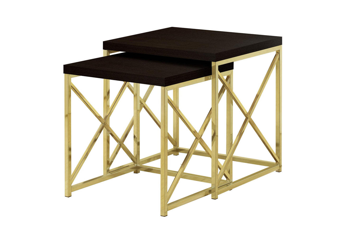 Nesting Table, Side, End, Accent, Contemporary & Modern (Set of 2) - Espresso