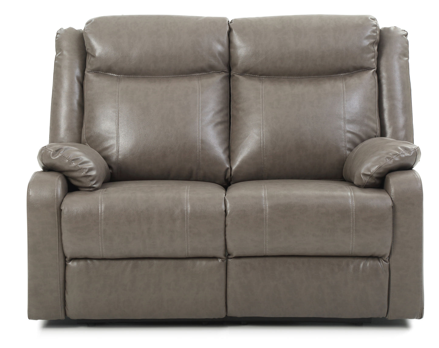 Contemporary Padded Love Seat - Gray