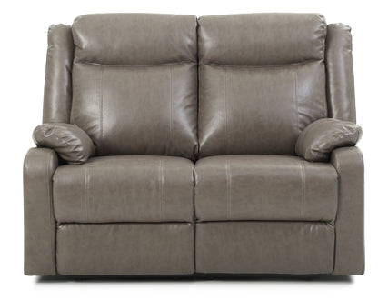 Contemporary Padded Love Seat - Gray