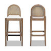 Panama - Curved Back Cane Bar Stool (Set of 2) - Ivory White