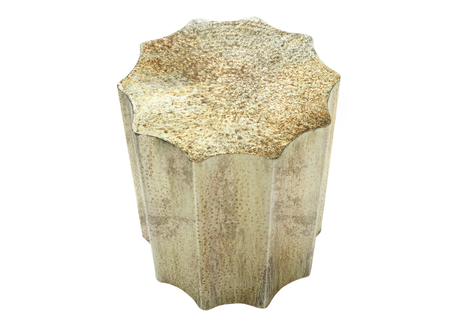 Drum Accent Side Table, Contemporary & Modern - Gold
