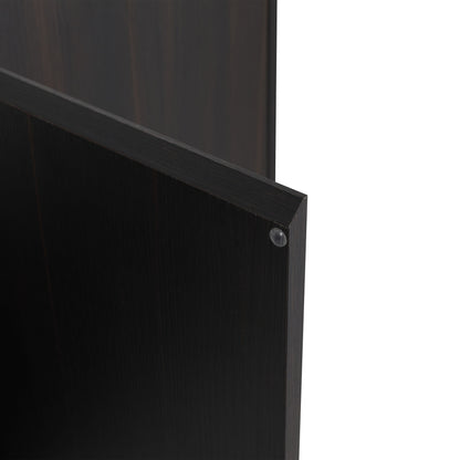 Freestanding Bathroom Vanity With Resin Sink And Storage Cabinet - Dark Oak