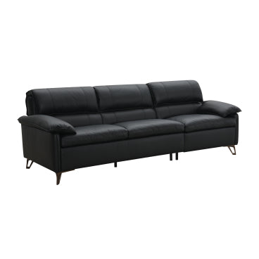 Eilene - Top Grain Leather Sofa - Black
