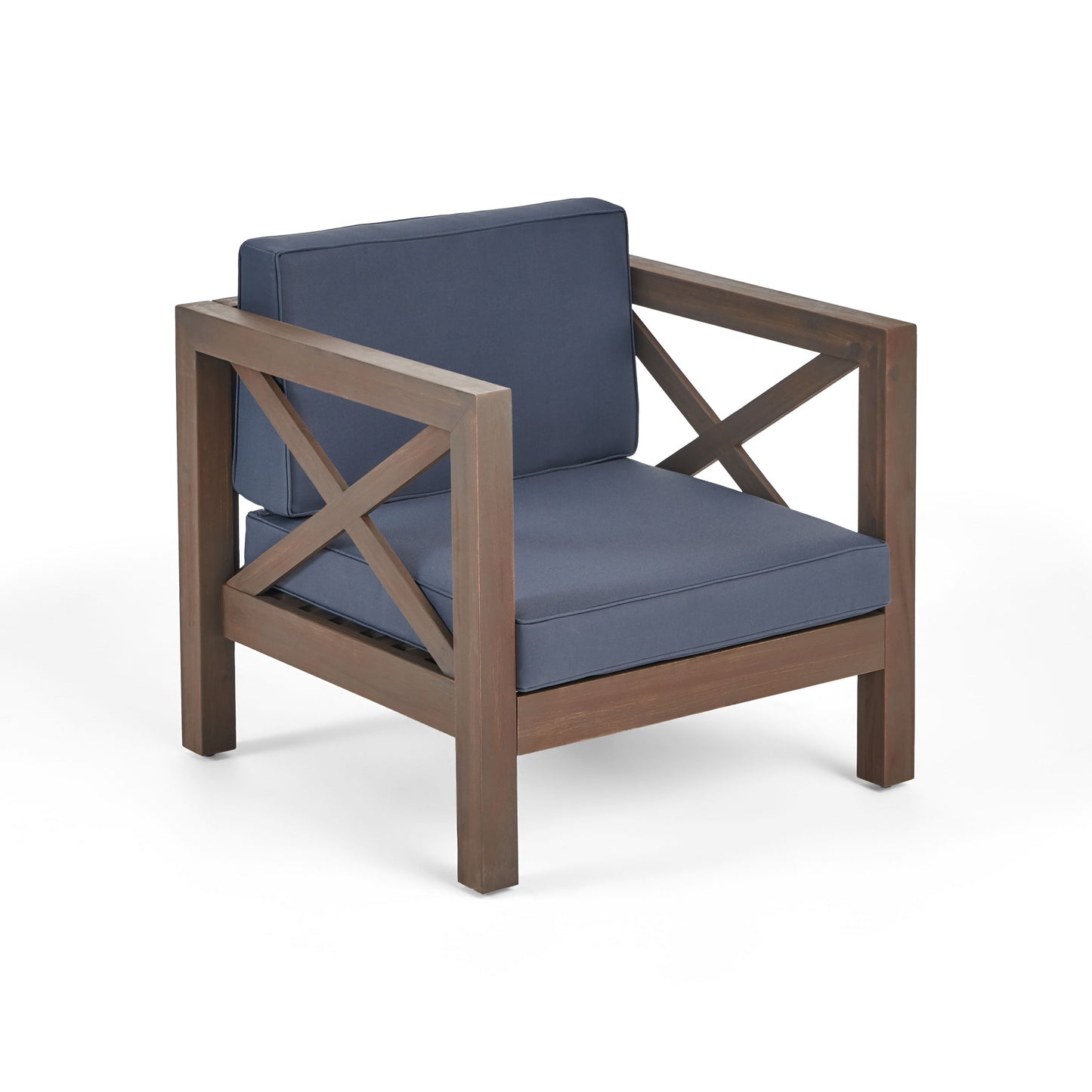 Brava - Modern Club Chair With Water Resistant Cushions - Gray