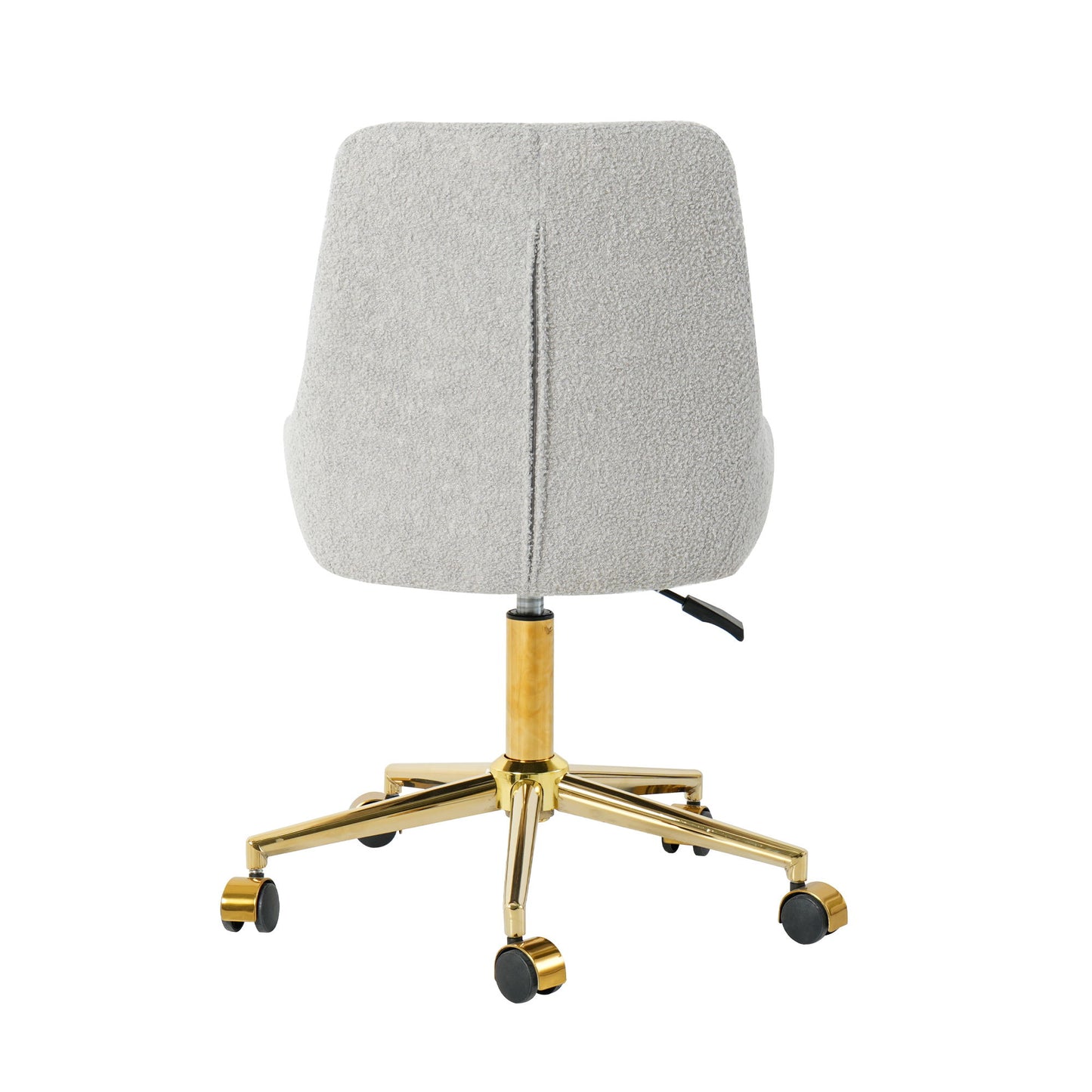 Modern Teddy Velvet Fabric Dining Chair With Gold Plated 5 Claw Legs - Gray