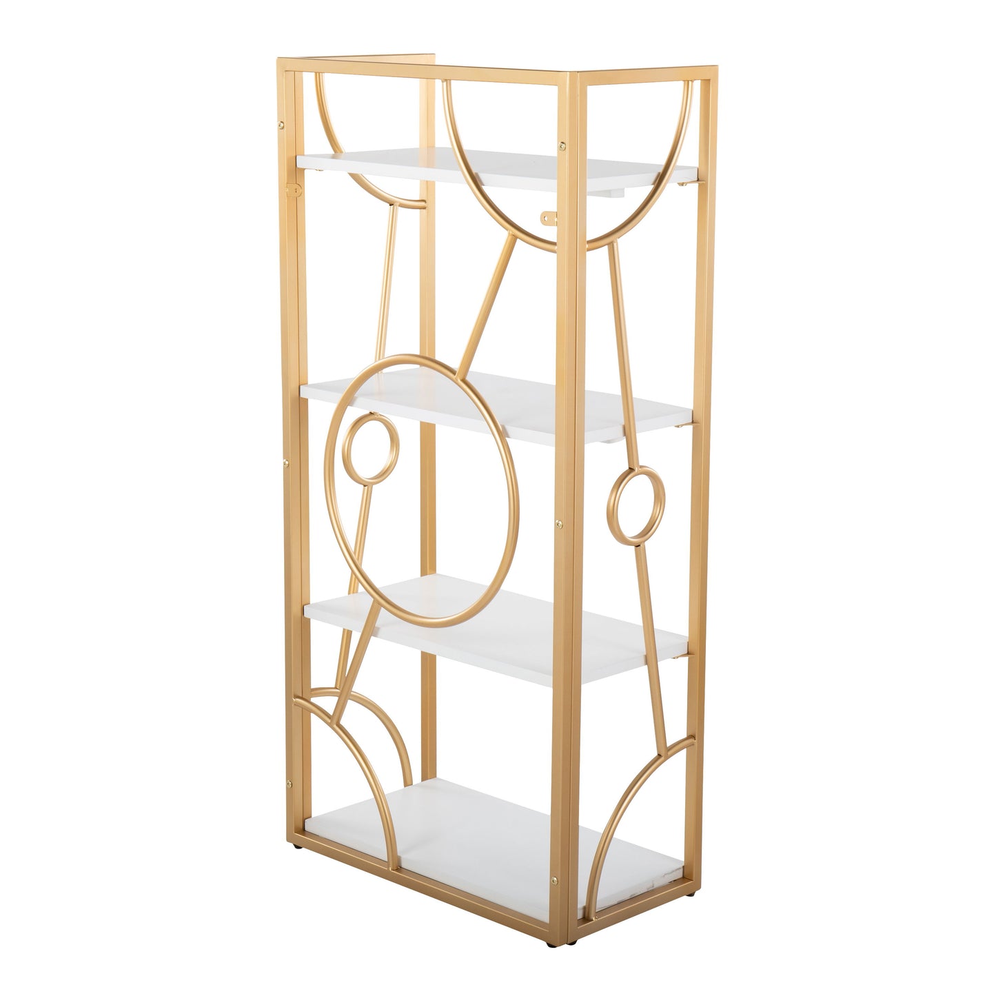 Constellation - Contemporary Bookcase - Gold / White