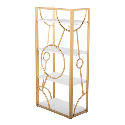 Constellation - Contemporary Bookcase - Gold / White