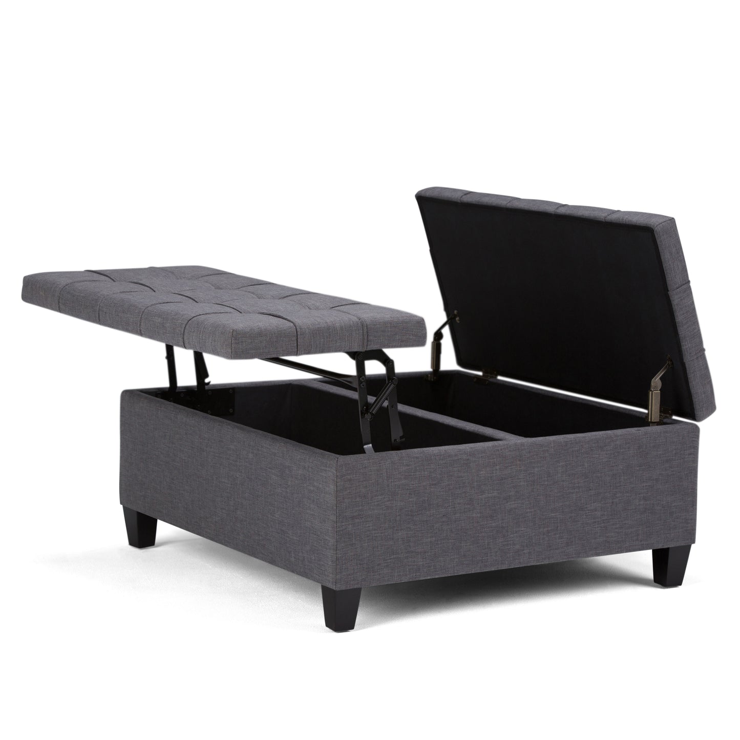 Harrison - Coffee Table Storage Ottoman - Slate Gray