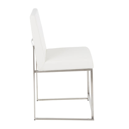 Fuji - Contemporary High Back Dining Chair (Set of 2) - White