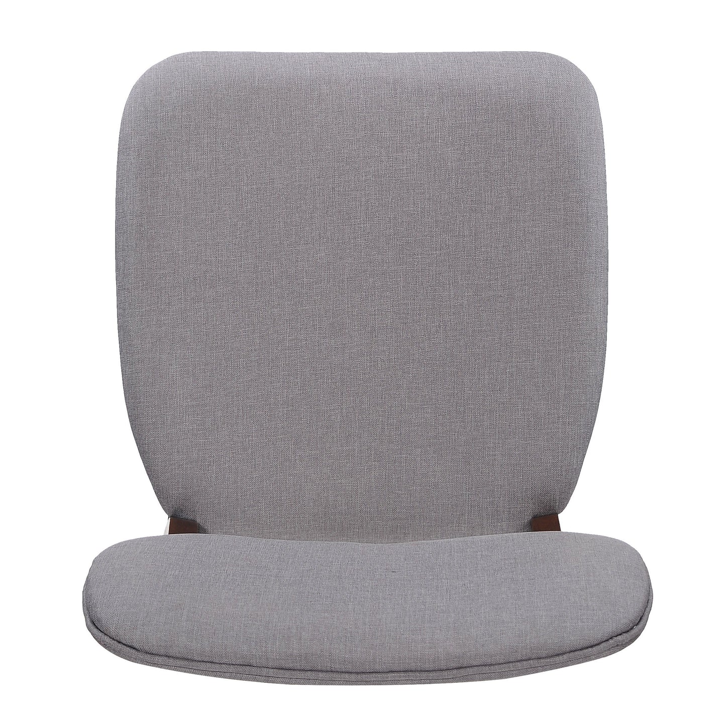 Mid Century Modern Upholstered Dining Chairs With Splayed Rubberwood Legs (Set of 2) - Light Gray