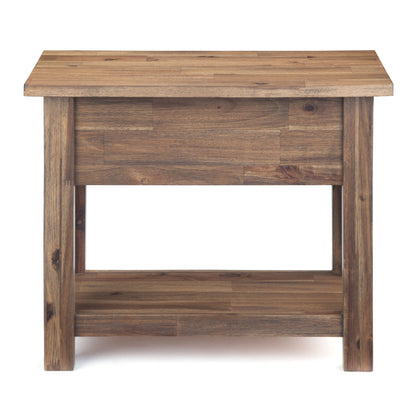 Monroe - Narrow Side Table - Rustic Natural Aged Brown