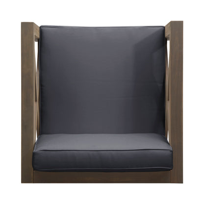 Brava - Modern Club Chair With Water Resistant Cushions - Gray