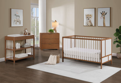 Pixie Finn - 3 In 1 Crib - Walnut / White