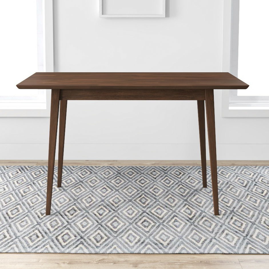 Mary - Modern Style Solid Wood Rectangular Dining Kitchen Table - Brown