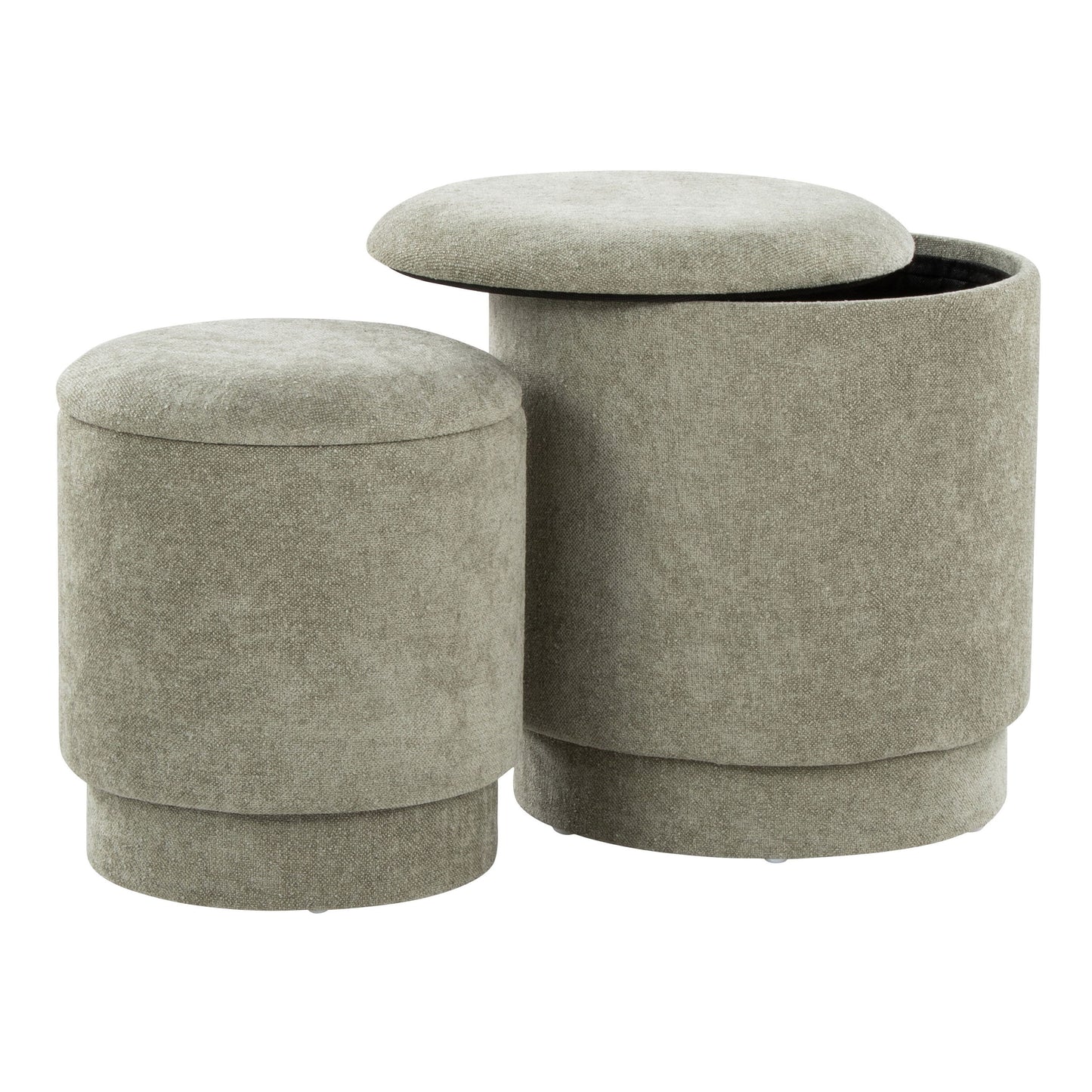 Marla - Upholstered Contemporary Ottoman Set - Green