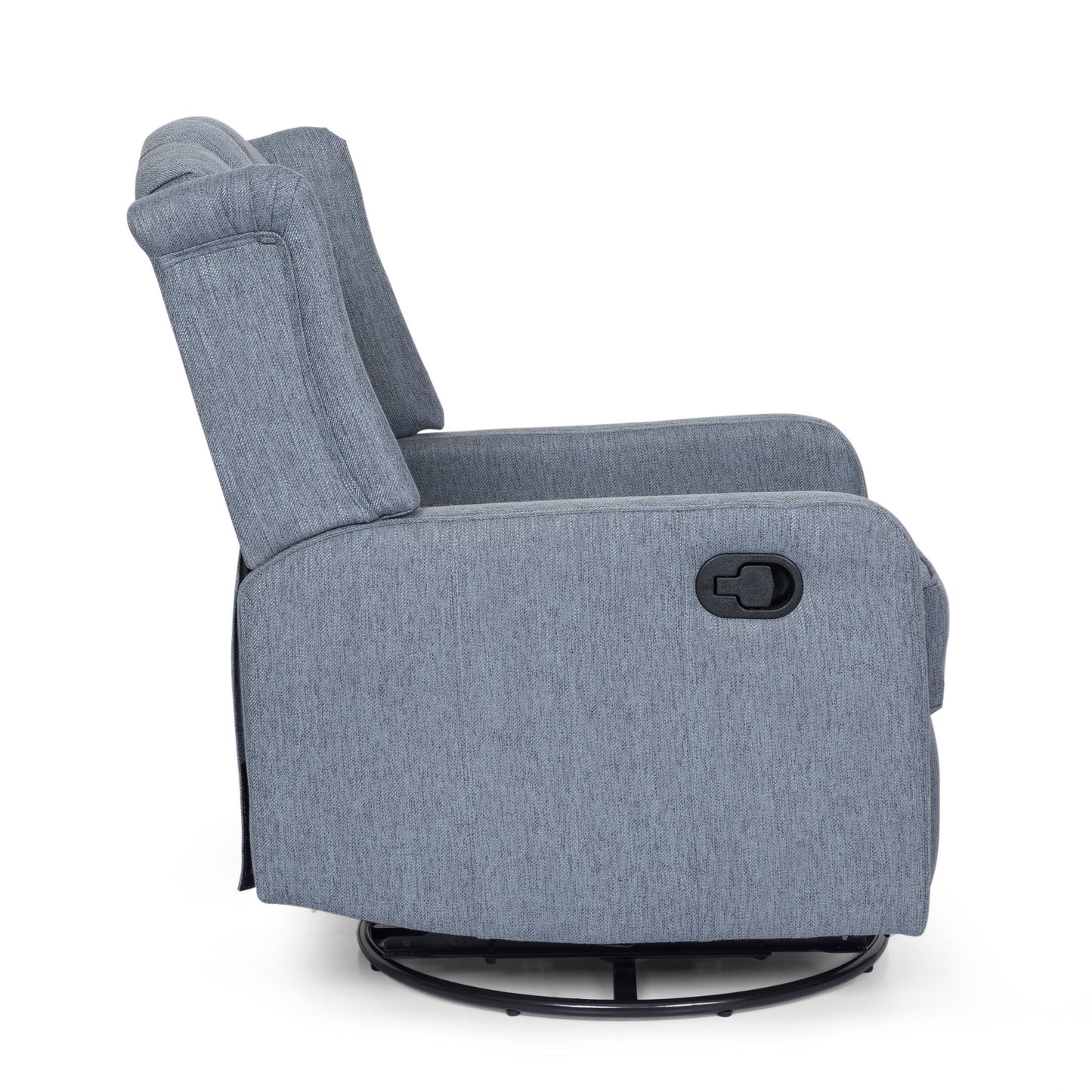 Classic Design, Manual Recliner Chair With 360 Degree Swivel - Charcoal