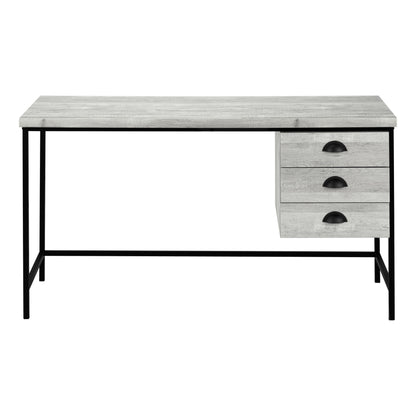 Computer Desk For Home Office, Laptop, Storage Drawers, Contemporary And Modern - Gray