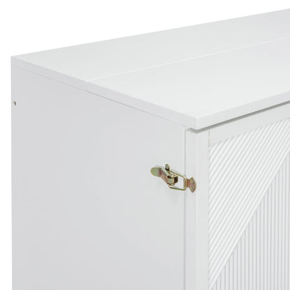 Full Size Murphy Bed With Large Drawer, USB Ports And Outlets - White