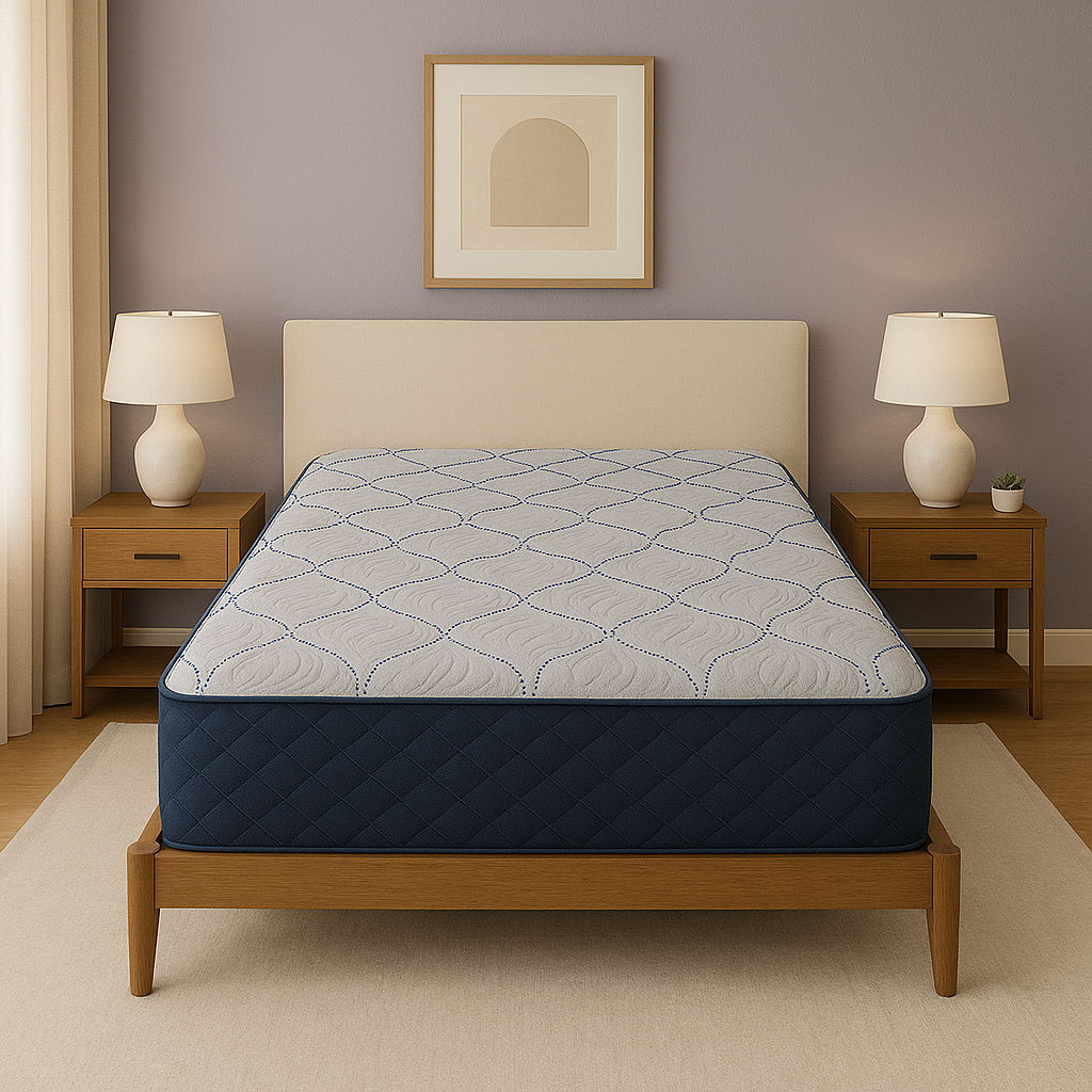 California King Firm Mattress ComfortCare DreamLux - White / Blue