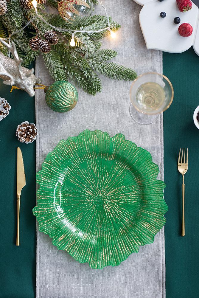 Plastic Charger Plate (Set of 8) - Green