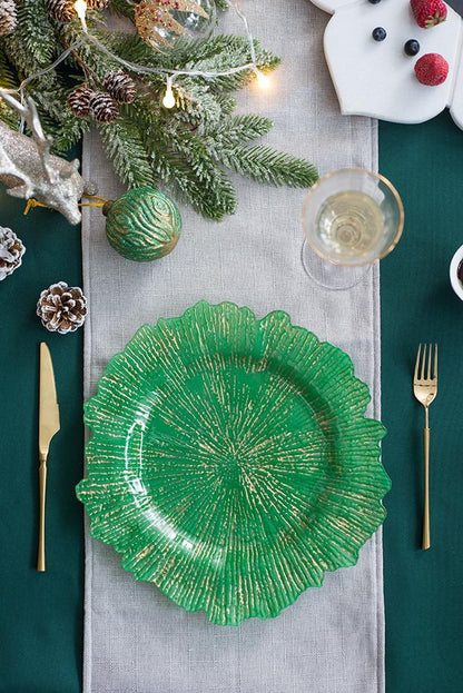 Plastic Charger Plate (Set of 8) - Green