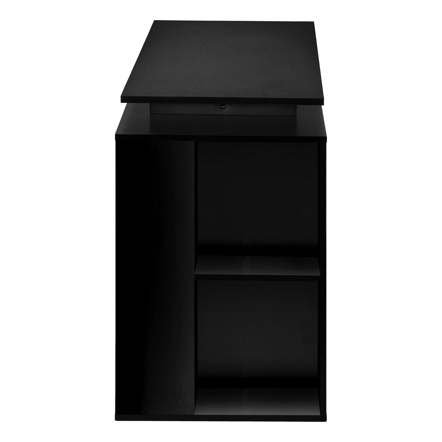 Computer Desk, Home Office, Left, Right Set-Up, Storage Shelves, Work, Laptop, Contemporary, Modern - Black