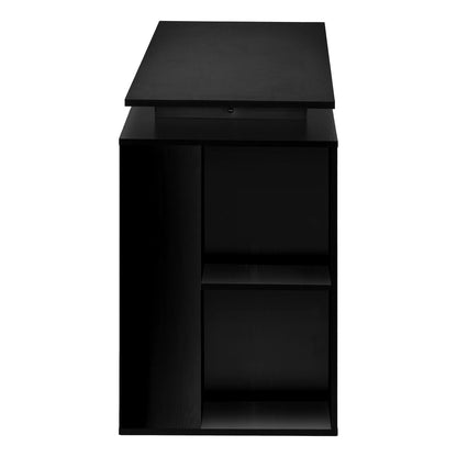Computer Desk, Home Office, Left, Right Set-Up, Storage Shelves, Work, Laptop, Contemporary, Modern - Black