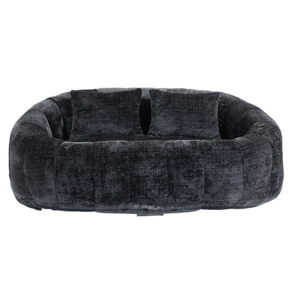High Back Durable Comfort Bean Bag Sofa Couch For Adults And Kids - Black