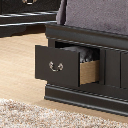 Louis Phillipe - Twin Storage Bed - Black