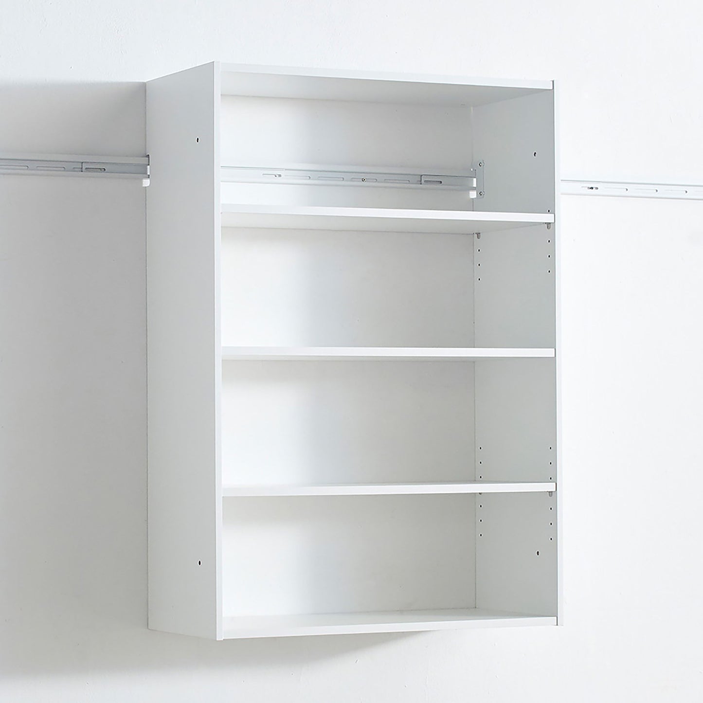 Devi - Wall Mounted Wood Closet System With Modular Versatility And Warm - White