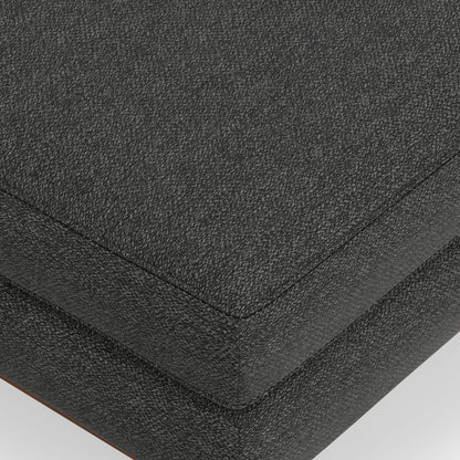 Morrison - Large Rectangular Ottoman - Charcoal Gray