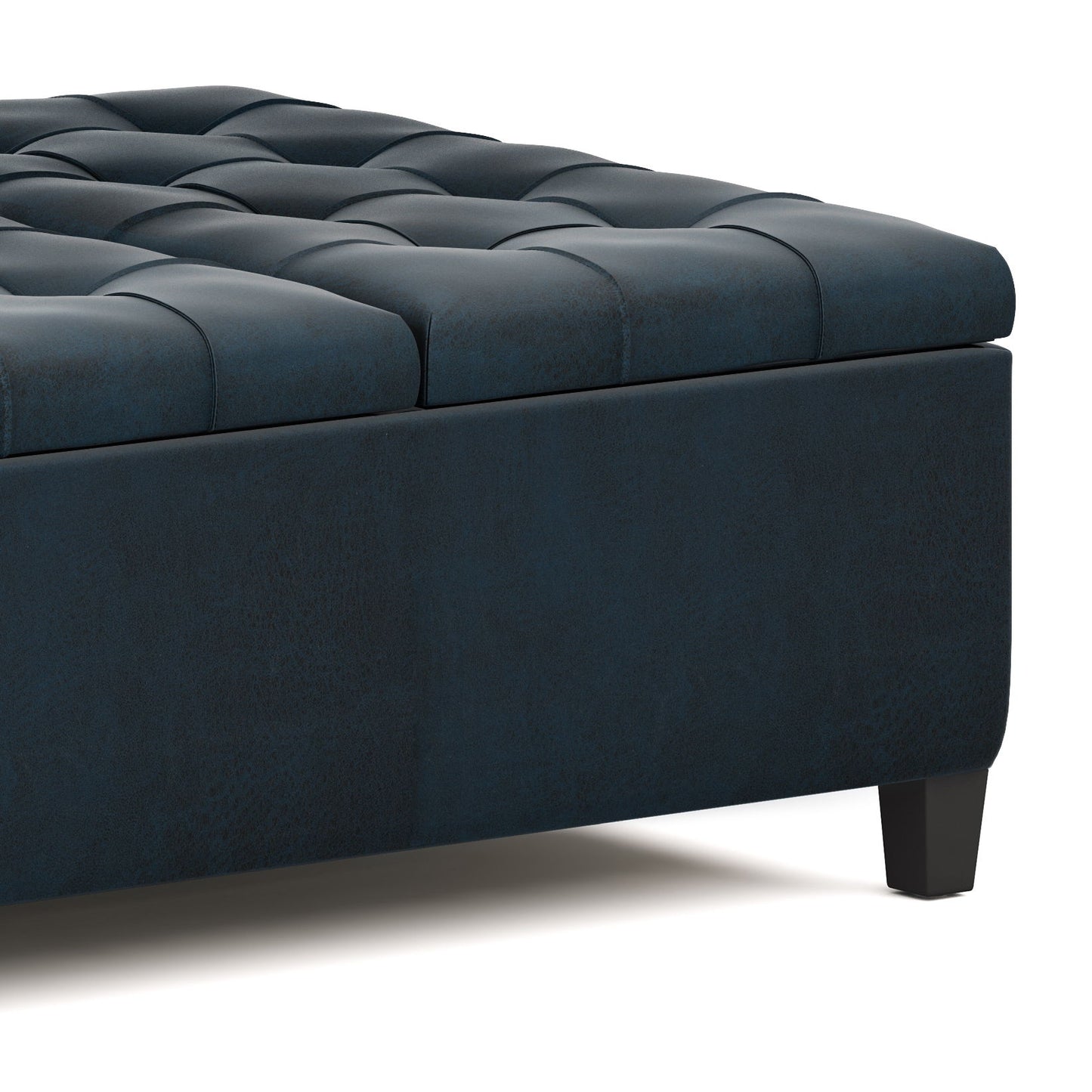 Harrison - Coffee Table Storage Ottoman - Distressed Dark Blue