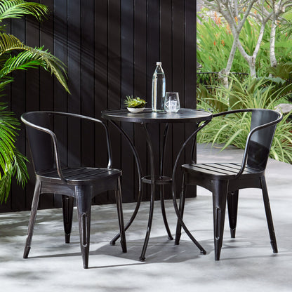 Yearn - 3 Piece Bistro Set With Table And 2 Chairs - Black
